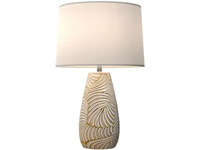 Rustic European Country Provence Nightstand bedside Table Lamp 3D model