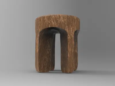 Kof Stool Low-poly 3D model