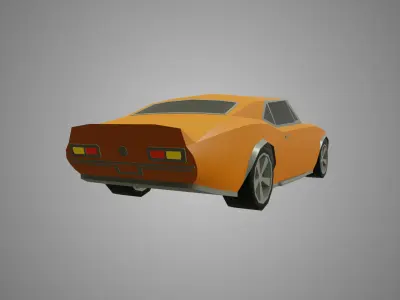 Low Poly Car Rig Template - Animation Low-poly 3D model