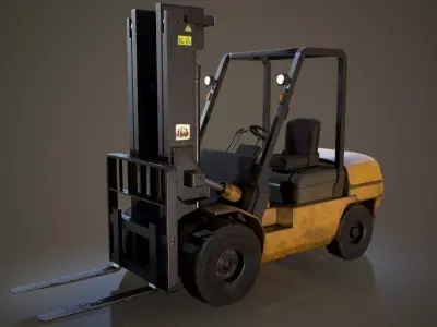 Forklift Truck Low-poly 3D model
