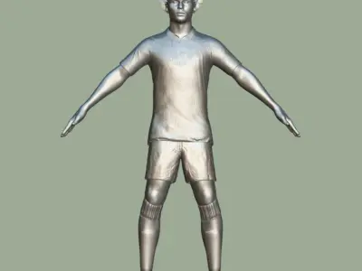 T-Pose Rigged Karim Adeyemi Borussia Dortmund 3D model