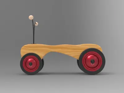 Kleiner Onkel Push-Powered Vehicle Low-poly 3D model