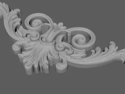Central decor ornament for furniture 3D model 179