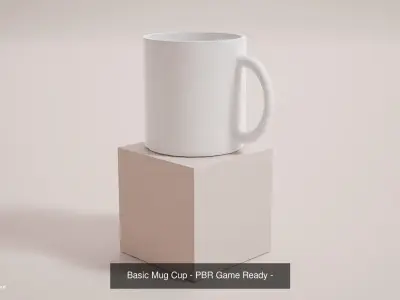 3D Model Mug and Cup Set - PBR Game Ready  3D Model Collection