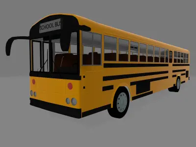 Thomas Built Saf-T-Liner school bus 3D 3D model