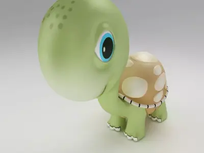 Tortoise toon 3d model 3D model