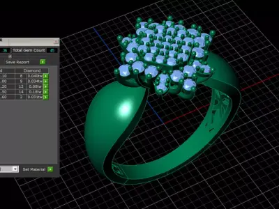 luxury square solitaire 3D print model