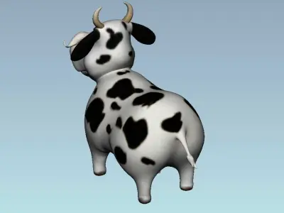 cute cow Low-poly 3D model