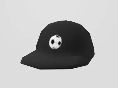 soccer cap Low-poly 3D model