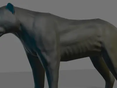 Low poly Panther Low-poly 3D model