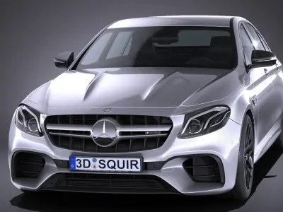 Mercedes E63 AMG 2017 3D model