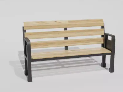 Sport Resting Bench 3D model