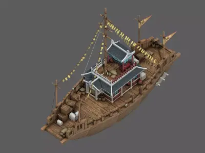 Game Traffic - Houseboat 063 3D model