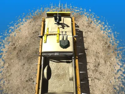 Offroad Battle Car 04 Low-poly 3D model