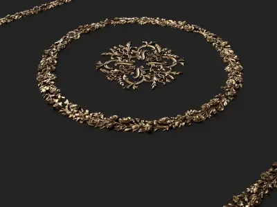 Classic decor ornament v-09 3D model 3D model