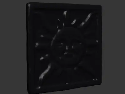 Ultra realistic Decorative plaster Scan Low-poly 3D model