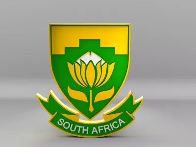 South Africa National Soccer Team Logo 3D model