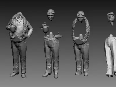 Fangio Car Driver 3D print model