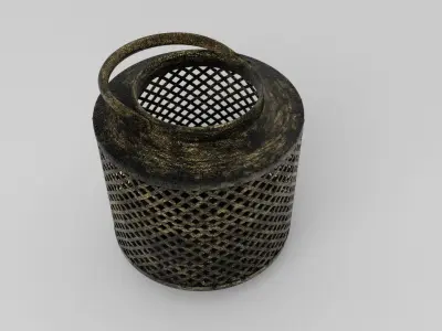 Weathered Metal Lantern 3D model