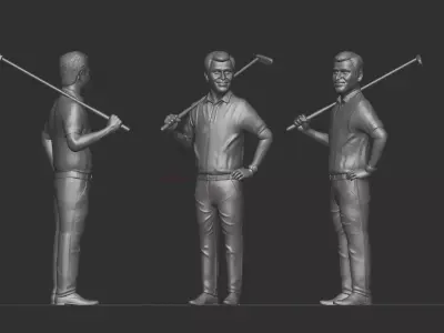 Golfer Player 3D print model