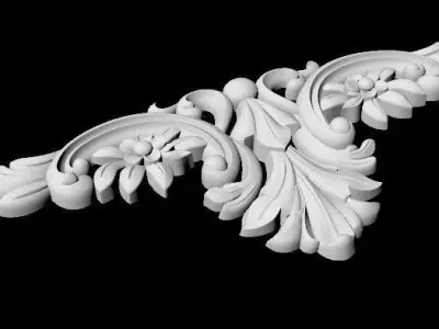 Central decor ornament for furniture 3D model 347