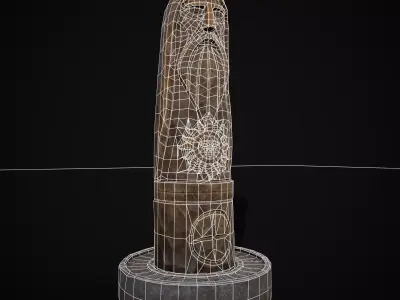 Slavic Gods Figurine Horsa Low-poly 3D model