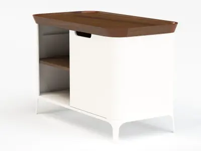 Airia Desk and Media Cabinet 3D model