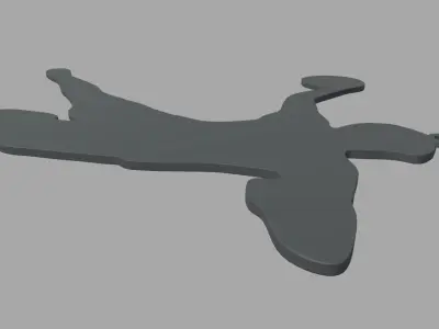 Handball Key Ring Chain 01 Low-poly 3D model