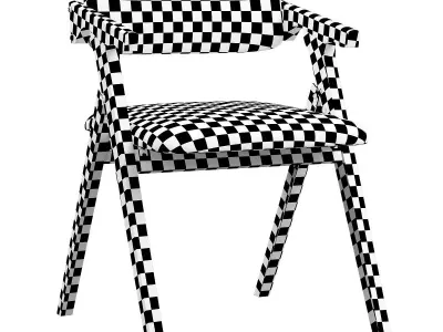 ZHANG TI Solid Wood Folding Dining Chair 3d model Low-poly 3D model