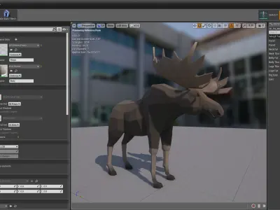 Poly Art Moose Low-poly 3D model