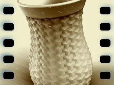 3D Cubic Vase Free 3D model