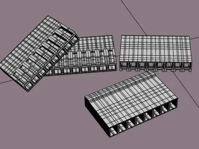 10 Pin Plastic Female Jack 3D model