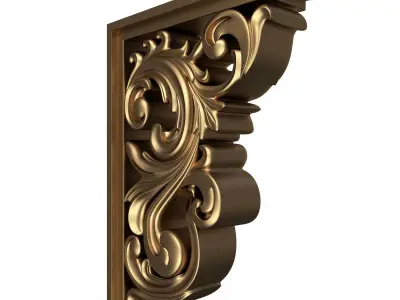 Bracket Plaster Molding Decoration 05 Low-poly 3D model