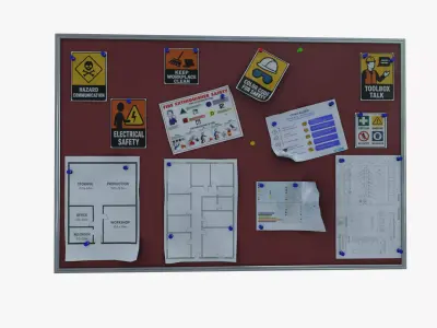 Notice Board 3D model