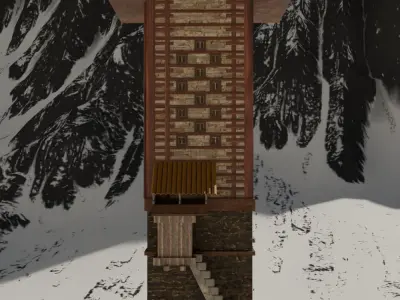 Temples In  Mountains - Chehni Koti 3D model