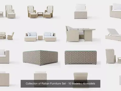 Collection of Rattan Furniture Set - 10 Models