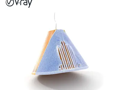 Rattan Pendant Lamp Model Pack Low-poly 3D model