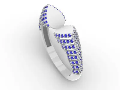 Jewelry Diamond Ring Model RG32 Free 3D print model