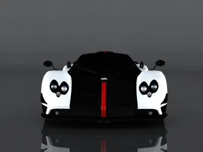 Pagani Zonda Cinque Low-poly 3D model
