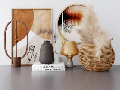 decorative set09-dried flower 3D model