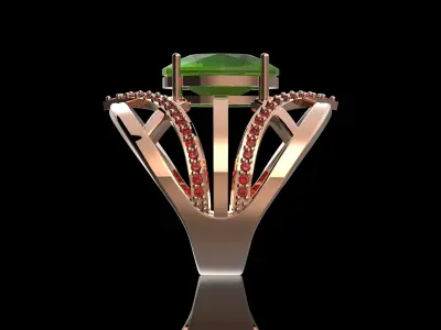 Modern Ring 3D print model 2