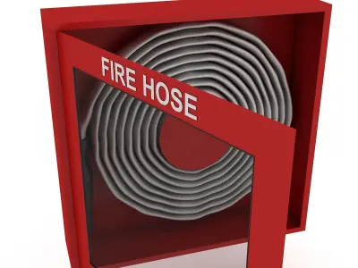 fire hose model 3D model Low-poly 3D model