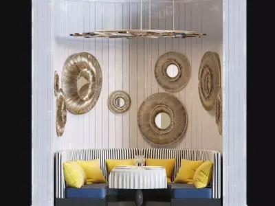 Place for a cafe or restaurant 3D model