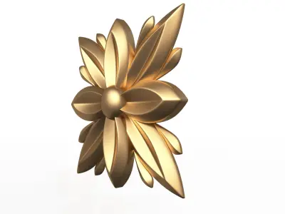 Rosette Carved Decoration CNC 04 Low-poly 3D model