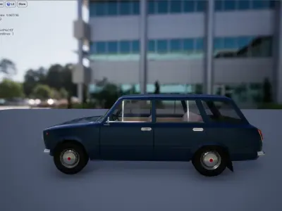 VAZ2102 old car for sims Low-poly 3D model