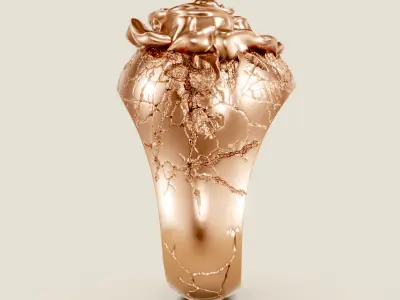 Flower Ring Luxury 3D print model