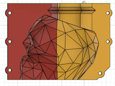 Vase Mold Low Poly Skull 3D print model