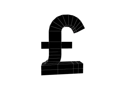 Pound Symbol v2 003 Low-poly 3D model