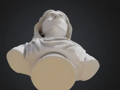 Classical Female Bust Sculpture 3D model