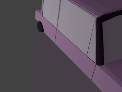 Low poly car 3D model